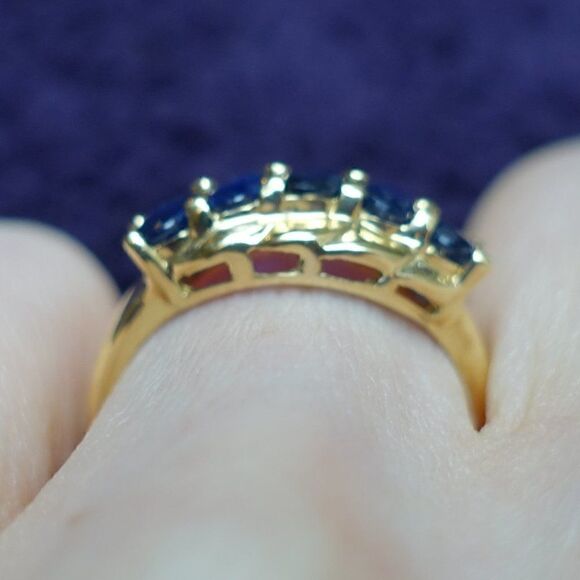 vintage dark topaz in 14K YG - Picture 3 of 5